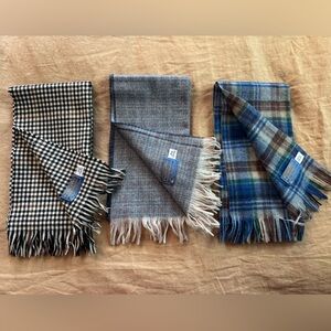 Trio of Vintage dead-stock Pendleton wool scarves